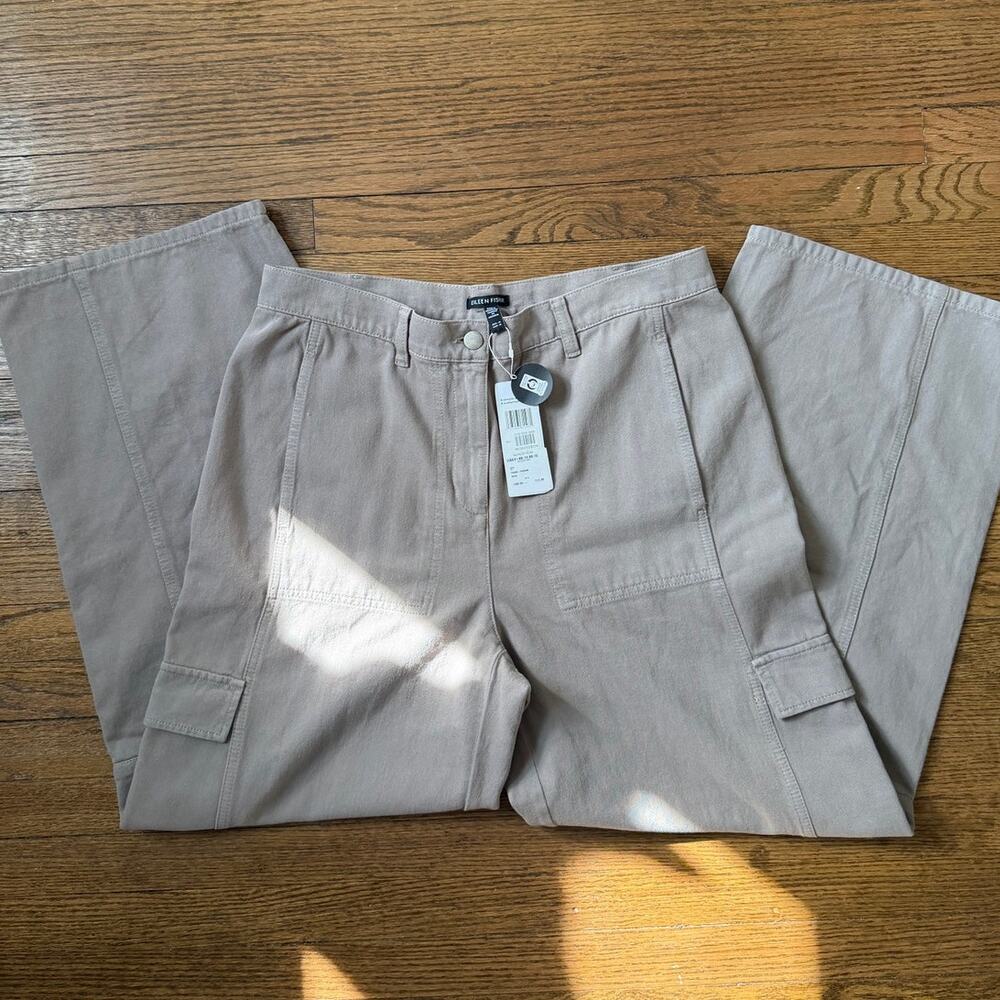 Eileen Fisher Organic Cotton Wide Leg Cargo Pant Size Medium NWT - Picture 3 of 10